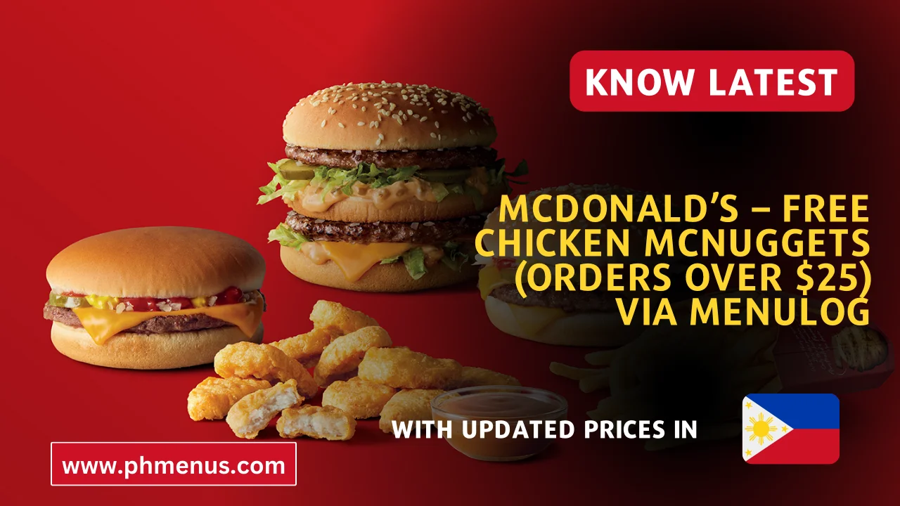 DEAL McDonald’s – FREE Chicken McNuggets (orders over $25) via Menulog