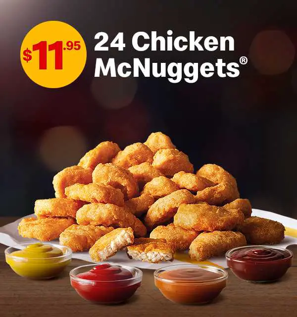 mcdonalds 24 Chicken McNuggets $11.95