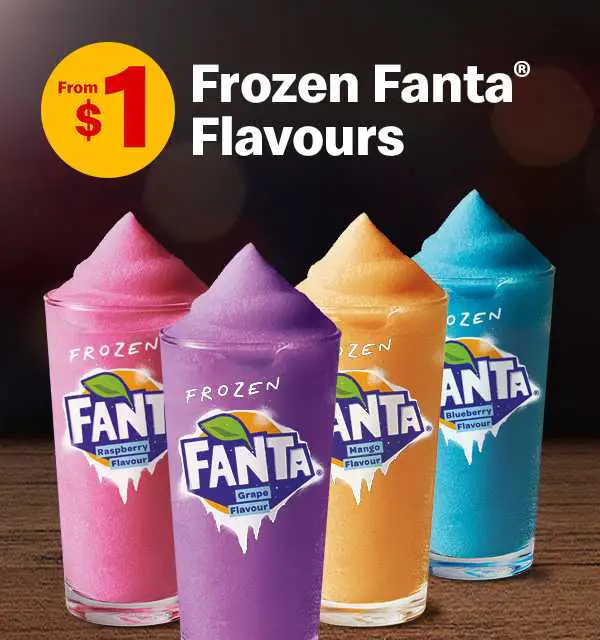 mcdonalds Frozen Fanta $1