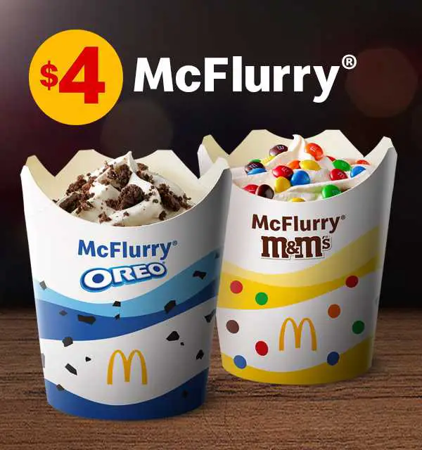 mcdonalds McFlurry $4