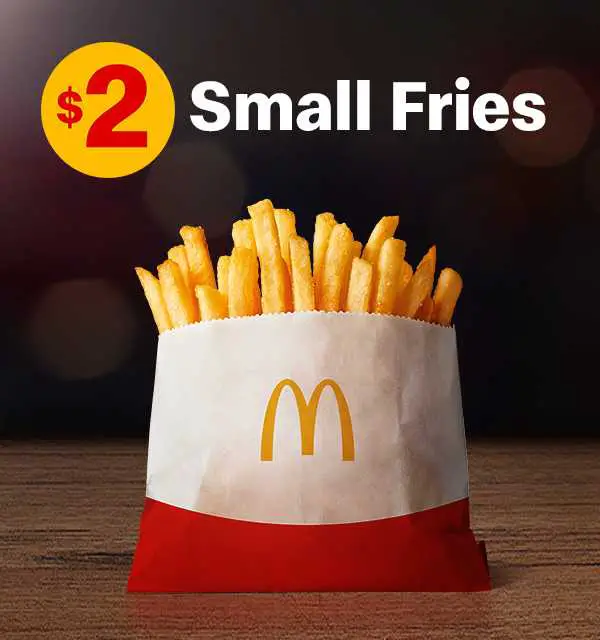 mcdonalds Small Fries $2
