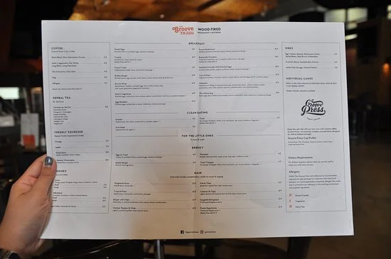 Groove Train For The Little Ones Menu