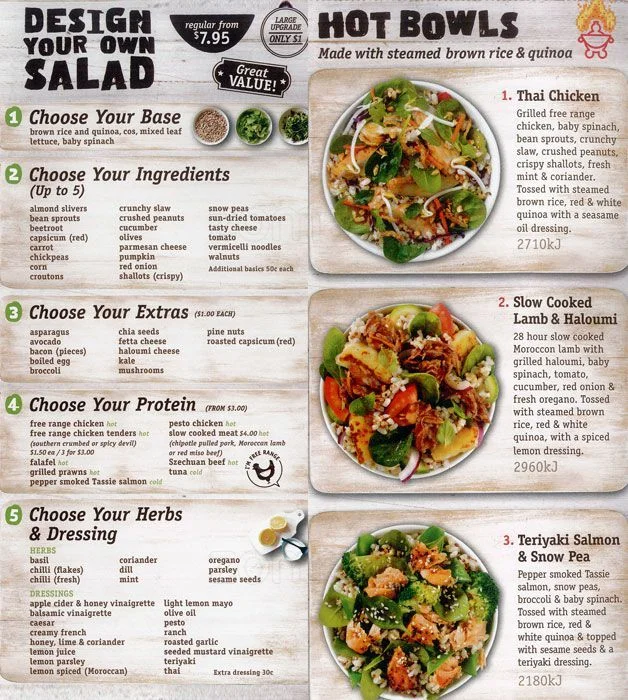 Sumo Salad Premade Salads Menu