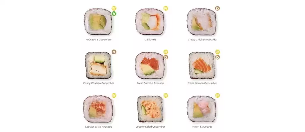 Sushi Hub Maki Rolls Menu