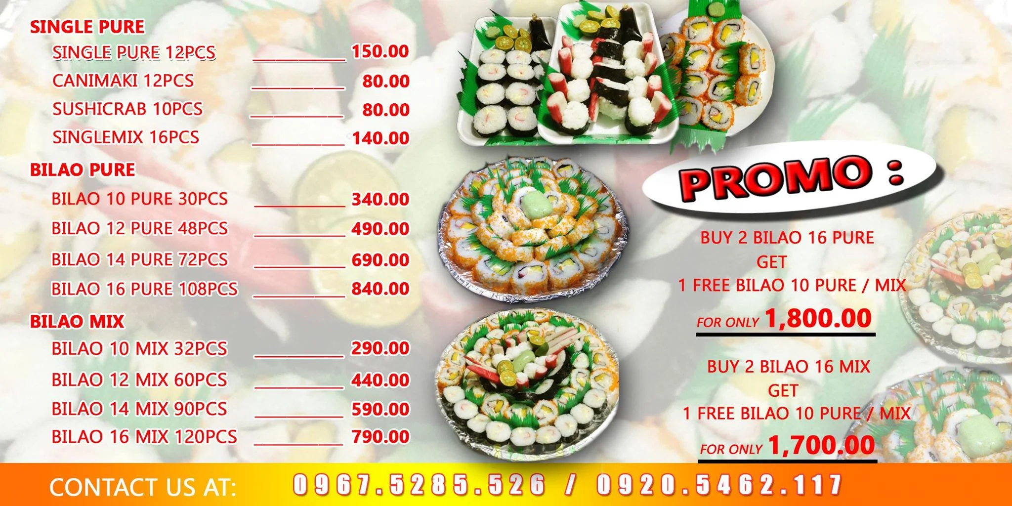 Sushi Hub Menu Prices
